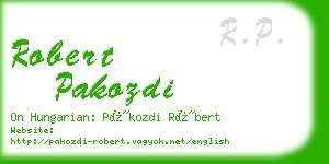 robert pakozdi business card